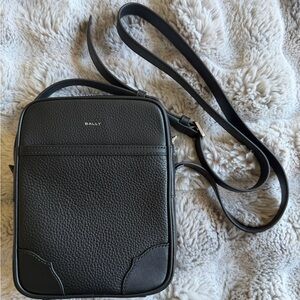 Bally Black Leather Cross Body Bag